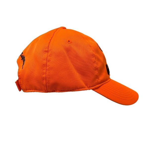 Cabela's Legendary Hunting Safety Blaze Orange Strapback Hat Cap Deer Skull - Picture 3 of 10